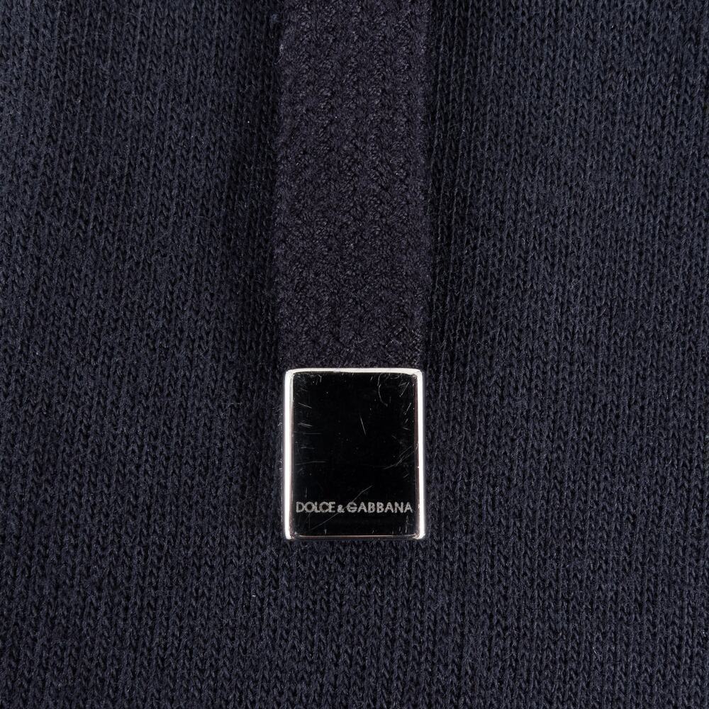 Dolce & Gabbana Cotton Silk Hoodie Men's 48 (Medium) Dark Blue - Picture 4 of 8